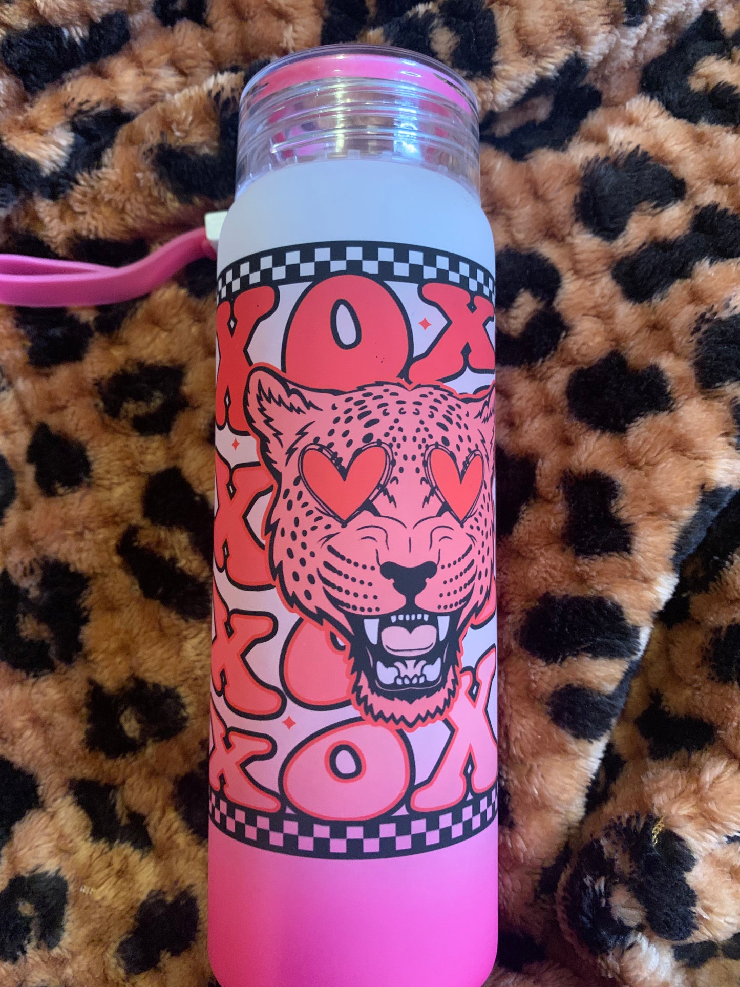Glass water bottle