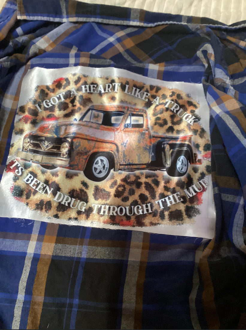 Heart like a truck levi flannel